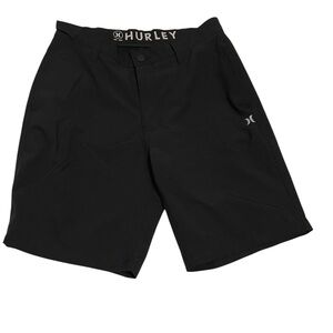 Hurley All Day Hybrid black shorts polyester spandex   4-way stretch men’s Sz 32